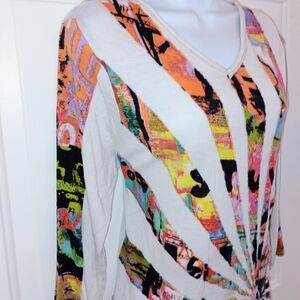 Parsley & Sage Abstract Long Sleeve Top